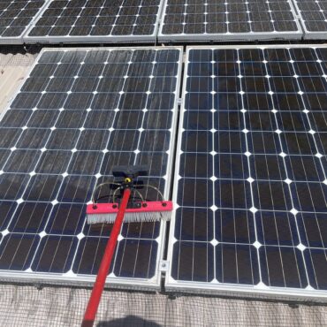 Solar panel cleaning maintenance
